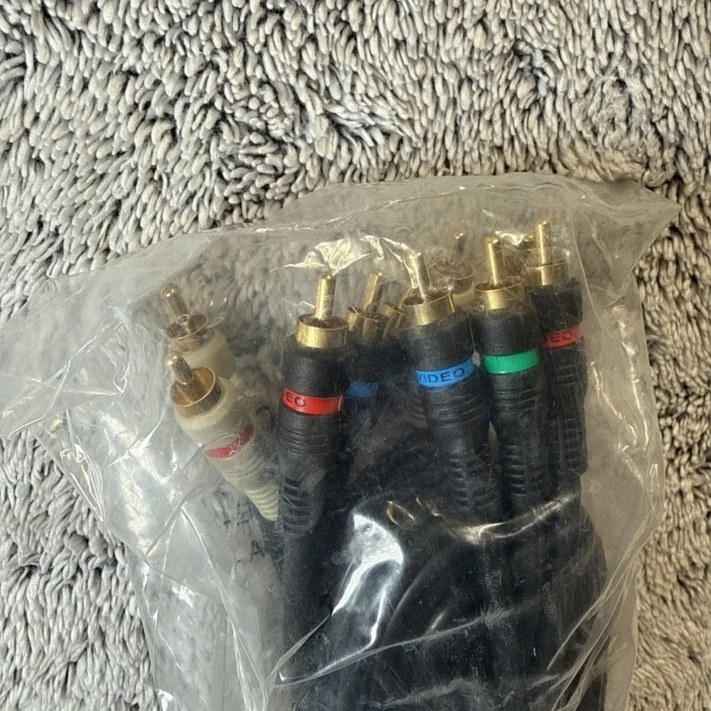 6' Premium 5-Wire Molded Component Video Audio Cable HDTV DVD AV RCA Gold Plated